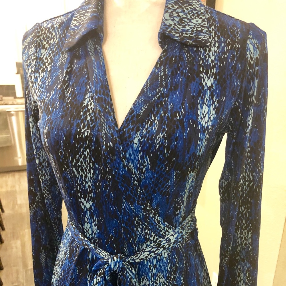 Calvin Klein Long Sleeve Wrap Dress